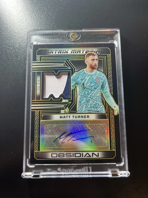 2023-24 Panini Obsidian Matt Turner Matrix Material Patch Autograph 1/1 USA