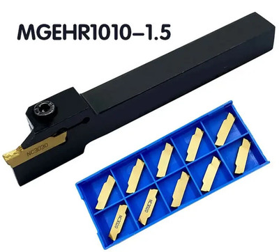 MGEHR1010-1.5 CNC Lathe Turning Tool Holder + MGMN150-G Grooving Cut Off Insert