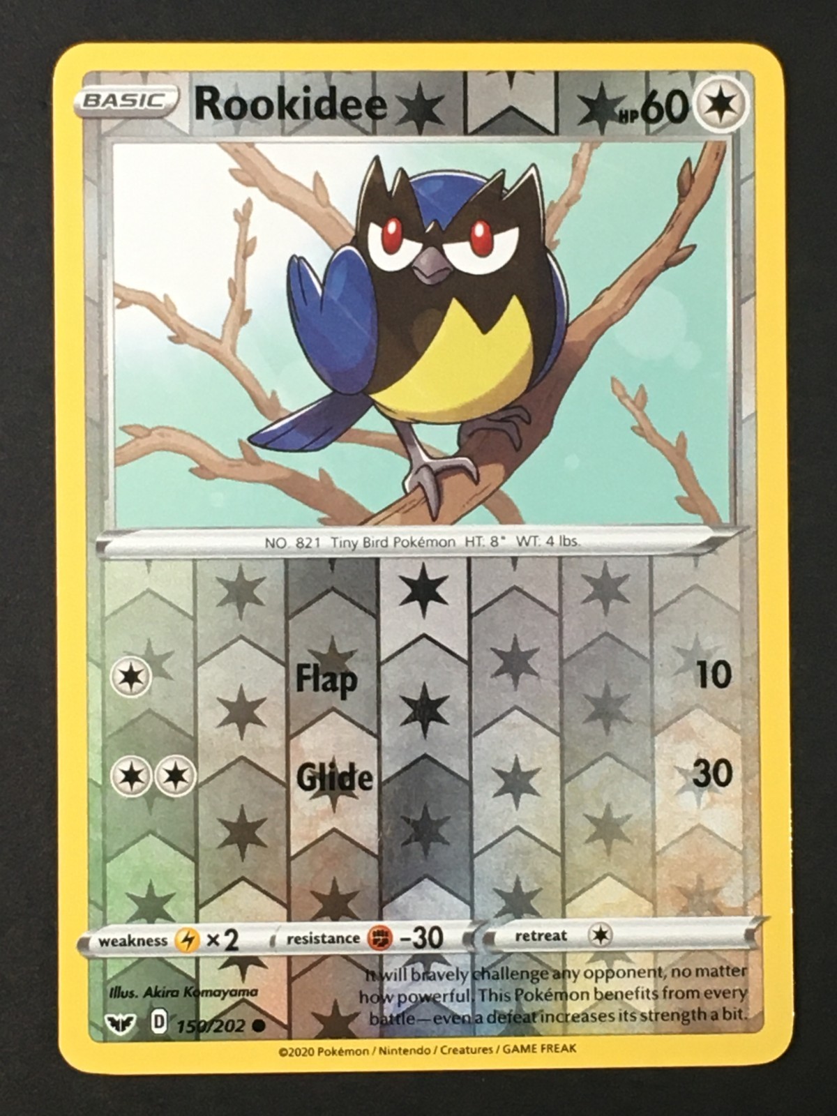 Pokemon TCG Rookidee 150/202 Reverse Holo Sword & Shield Base Set NM