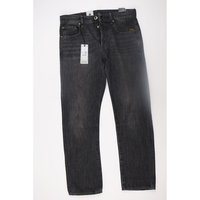 G-Star RAW 3301 Straight Jeans 33x30 Faded Black Magnet Denim Casual NEW $180