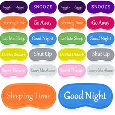 20 Pieces Funny Sleeping Eye Bulk with Adjustable Strap Sleep Blackout Eye fo...