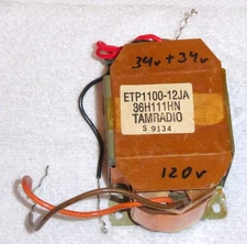 Tamradio (Tamura) JVC Power Transformer ETP1100-12JA / 36H111HN 68V CT