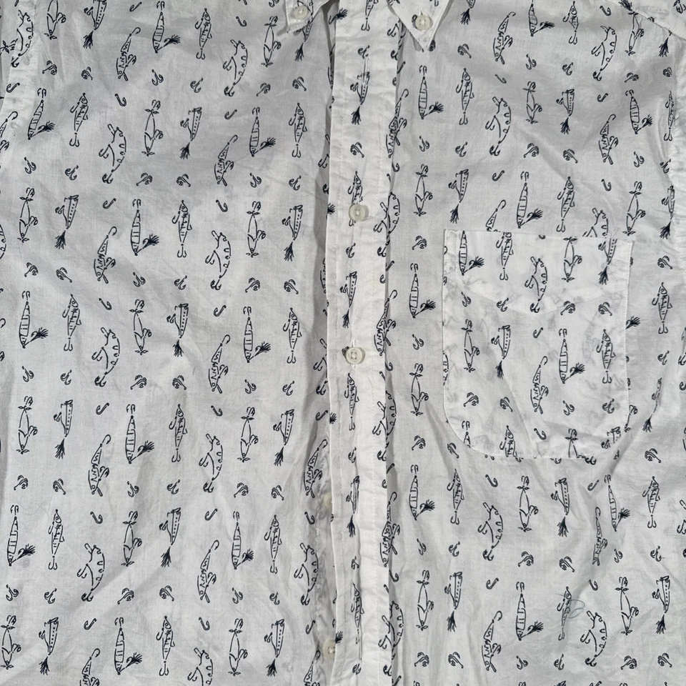 Gitman Vintage Short Sleeve Button Up Fish Shirt Size Medium  - Image 3 of 4