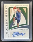 2020-21 Panini Immaculate Brook Lopez Modern Marks Auto Autograph #/99 Bucks