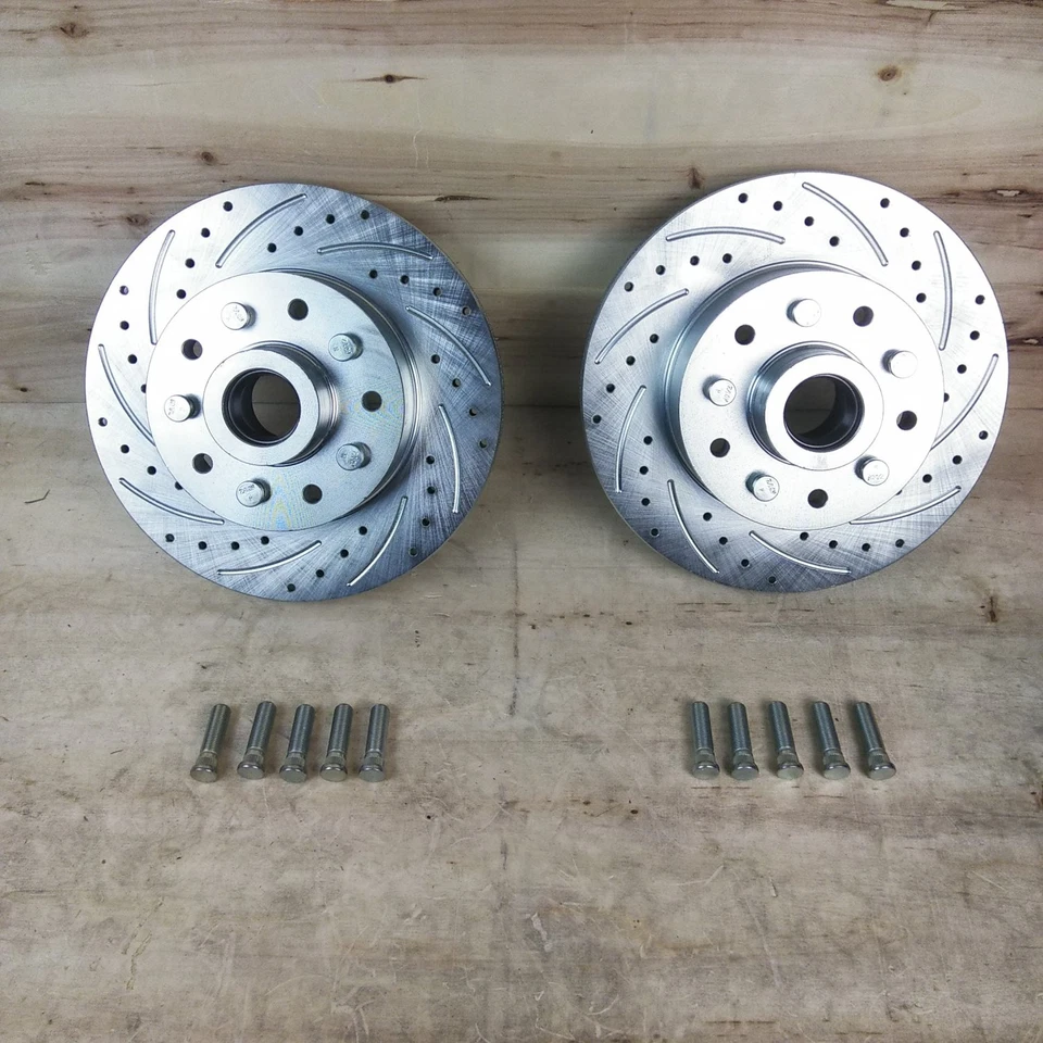 Роторы с прорезями и отверстиями 11 дюймов 5 болтов Mustang II, Ford & GM Bolt Pattern Hot Rod - Изображение 2 из 4