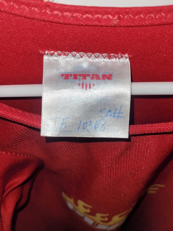 Titan Fury Bench Shirt, Special Order For 242lbs Class, Red, Lightly Used - Image 3 of 4