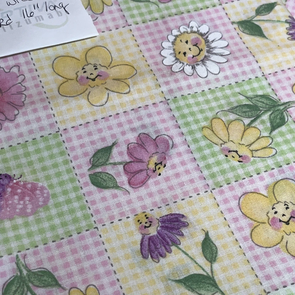 Lot of 2  Flower Party Small Tossed Flowers Daisy Kingdom Fabric Donna Dewberry - Image 4 of 4