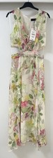 ZARA MULTICOLOUR FLORAL PRINT MIDI CUT-OUT CHIFFON RUFFLE DRESS SIZE S BNWT