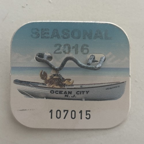 Etiqueta insignia playa temporada Ocean City NJ 2016