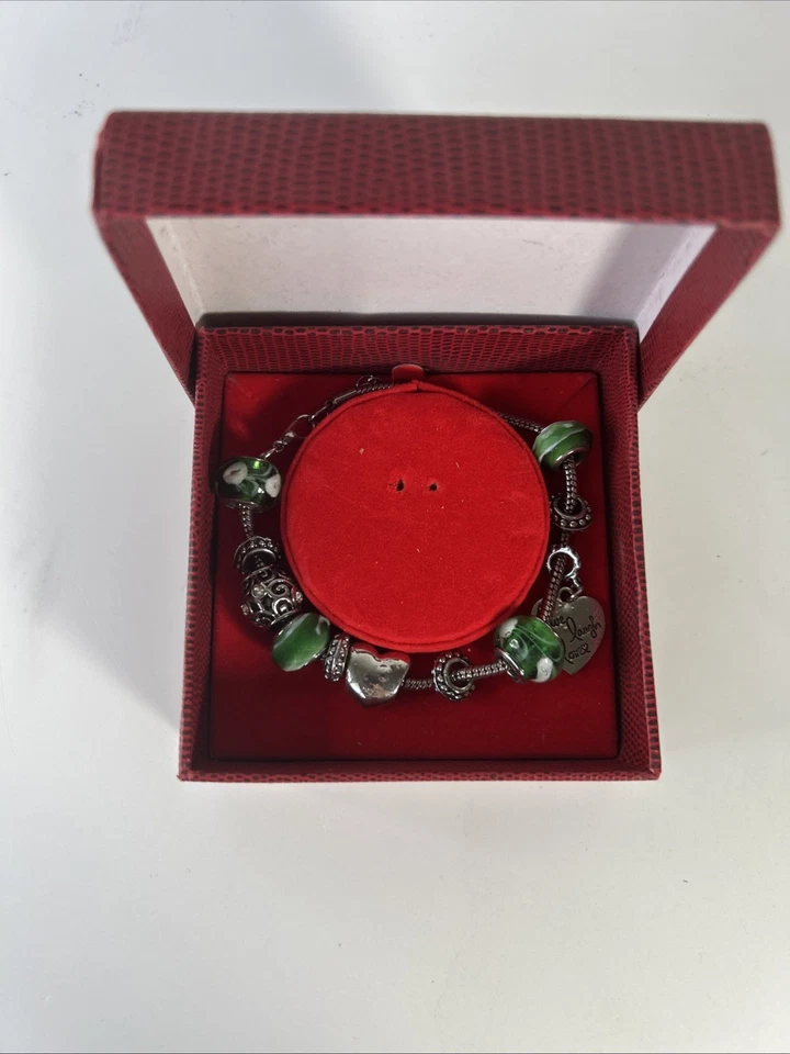 Pulsera Glam & Glow tono plata verde Foto 2 de 4