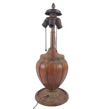 Antique 1920s Miller Lamp Large And Heavy Art Deco Painted Metal Body