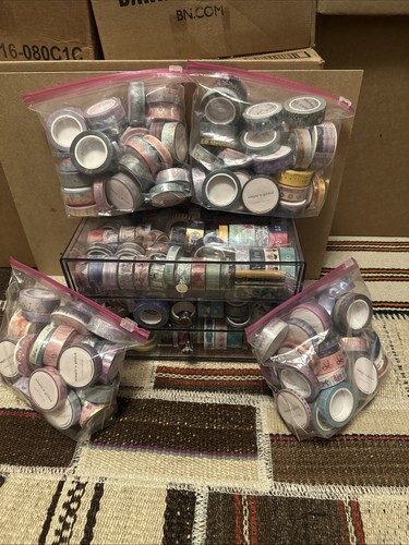 Simply Gilded Huge Washi Tape Collection w/ One Vanity Box 250+ Rolls MOST NEW