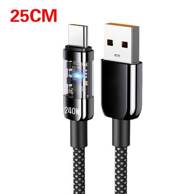 240W USB Typ C Kabel Schnelles Ladekabel für Laptop Tablet iPhone 16 15 Samsung 