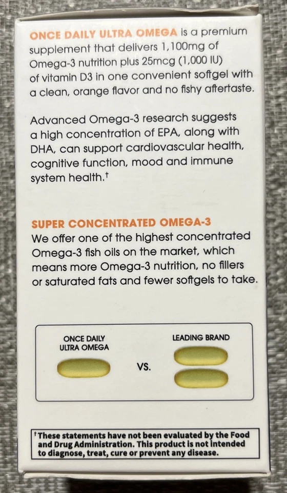 Garden of Life Once Daily Ultra Omega SuperCritical Omega-3 FishOil 60ct Ex11/25 Foto 4 de 4