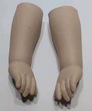 ANTIQUE 3" Porcelain Doll Arms Half Arms Elbow To Fingertips For Doll 12-15"