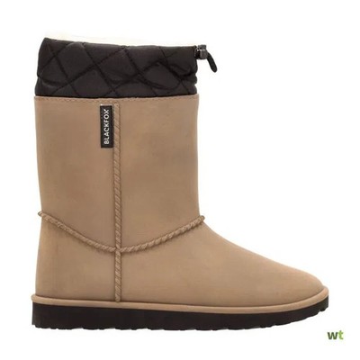 BLACKFOX Damen-Winterboot Gummisstiefel Atka Taupe/Grau  wasserdicht gefüttert