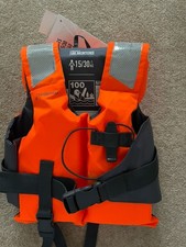 DECATHLON Kids’ 100N Life Jacket LJ100N Easy 15-30 Kg - Orange/Grey Tribord New