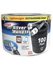 Pocket Hose Silver Bullet 100' Lightweight No Kink Garden Hose - Black