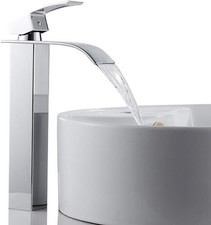 Waterfall Basin Mixer Tap Chrome Bathroom Sink Monobloc Single Lever Faucet Taps