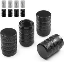 8 Pcs Cappucci per Valvole in Alluminio Alta Qualità, Set Tappi Valvole Ruote in
