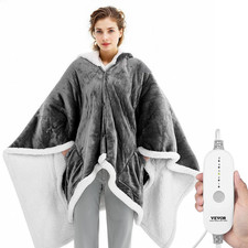 Wearable Heated Throw Blanket Electric Shawl, Portable Robe Blanket Hoodie for W