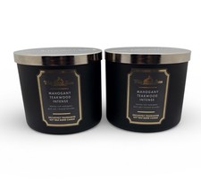 Bath  Body Works Mahogany Teakwood 3-wick Scented Candle 14.5 oz 2pack - NEW