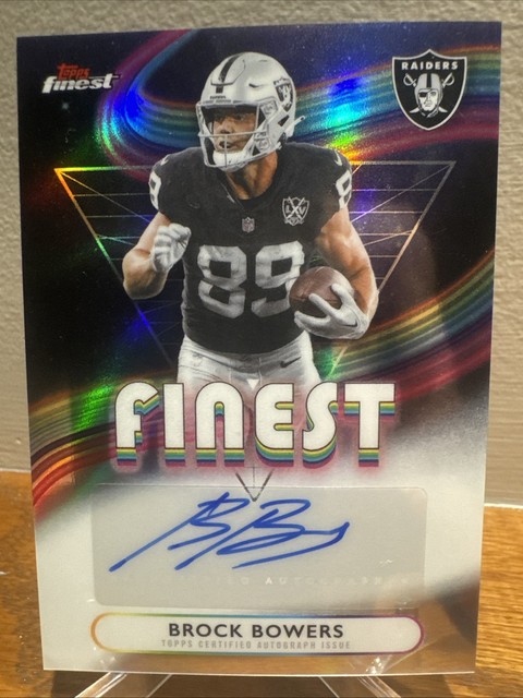 Brock Bowers 2025-26 Topps Finest Football Auto Autograph #FA-BB Raiders