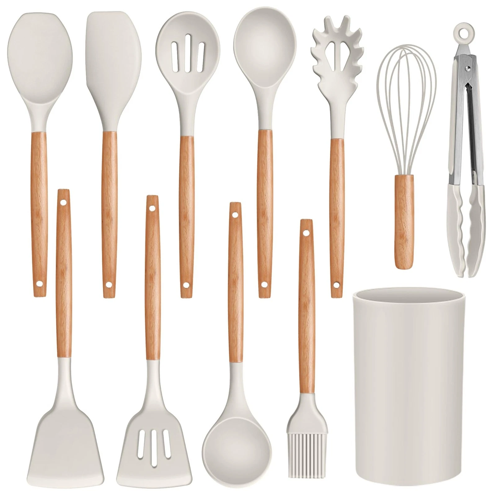 Silicone Cooking Utensils Set, 12PCS Kitchen Utensils Set with Wooden Handle ...
Opens in a new wind