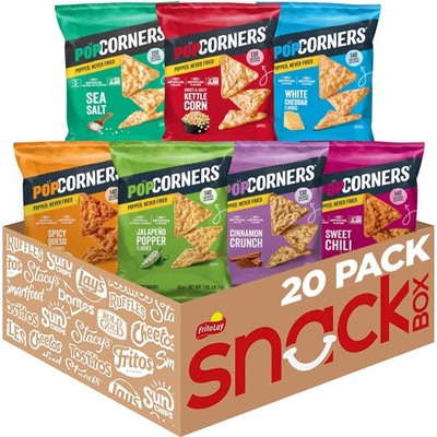 PopCorners Popped Corn Chips, 7 Flavor Variety Snack Pack, 1 oz Bags, 20 Pack...