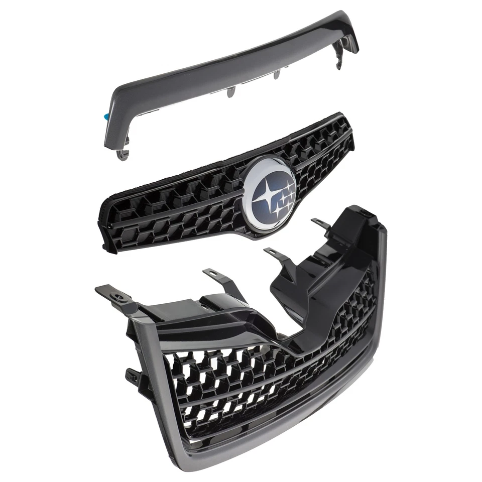 Conjunto de parrilla deportiva Forester original Subaru 2014-2018 moldura de metal nuevo OEM Foto 3 de 4