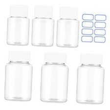 6 Pcs Clear Pill Bottle 30ml/80ml Plastic Medicine Containers Sample 30ML 80ML