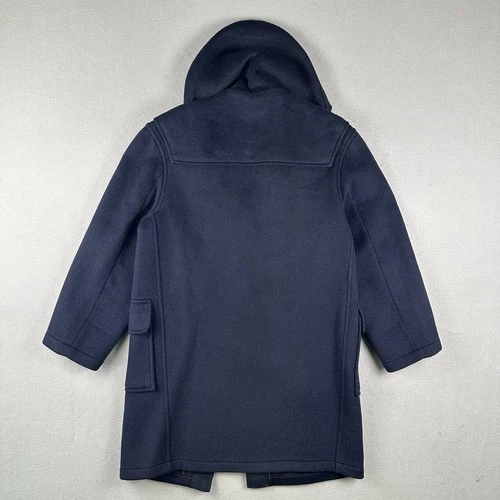 Gloverall Duffle Coat Men’s Small Navy Blue Wool Toggle Hooded Tartan England image 20