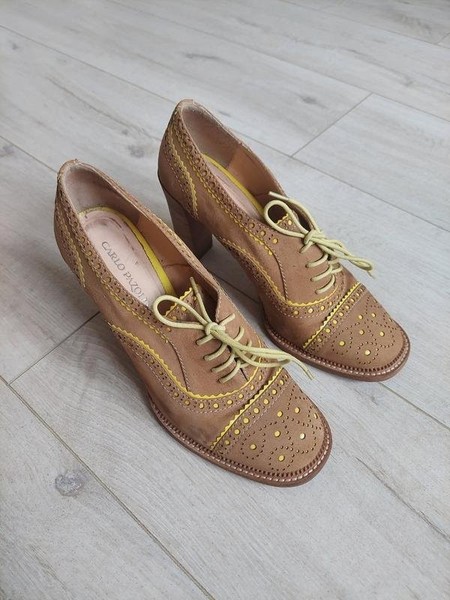 Women Carlo Pazolini Ankle Boots Yellow Suede 38