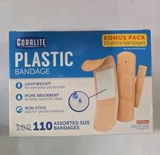 Coralite Plastic Bandages Lightweight More Absorbent Nonstick 110 