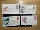 France lot of 4 1968 FDC 1st day covers Grenoble Winter Olympics