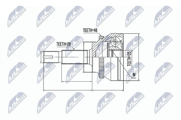 Original NTY Gelenksatz Antriebswelle NPZ-TY-060 FüR Toyota-image