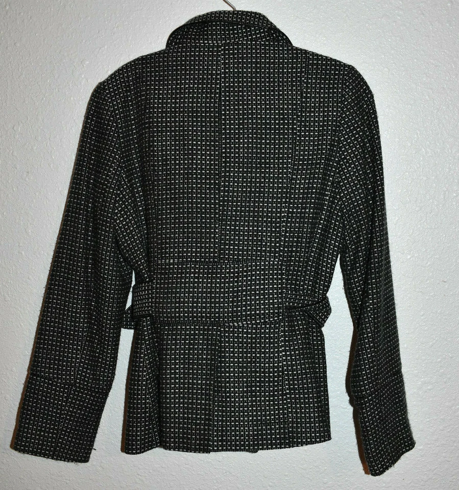I.N. Chaqueta Blazer STUDIO Negra Forrada Pata de Gallo Talla 6 Foto 3 de 3