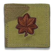 USAF OCP Spice Brown Rank 2x2 With Hook Fastener - O4 Major