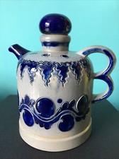 Vintage M Schiltz Stoneware Salt Glaze Decanter 