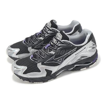 Mizuno Wave Rider 10 Black Silver Men Unisex Casual Shoes