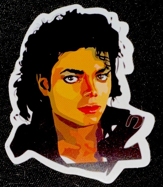 MICHAEL JACKSON STICKER✨🎤✨🎵✨2 1/2” X 2”✨GLOSSY✨AWESOME
