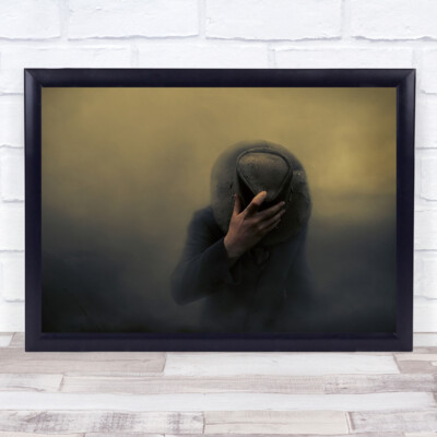 Hut Rauch Staub handbedeckt Cover Mystery Mysterious Wandkunstdruck