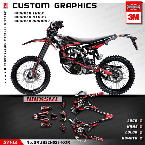Kungfu Graphics Full Stickers Kit for Sur-Ron Ultra Bee Surron Decals Vinyl Red - Foto 30 di 34