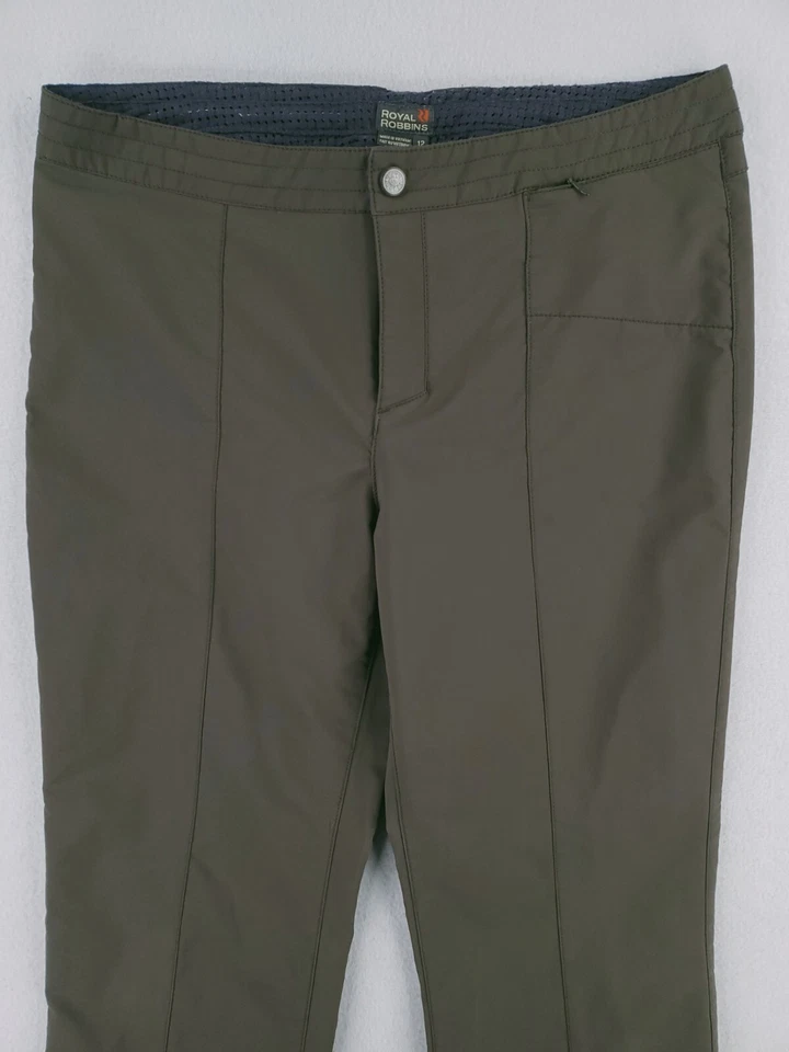 Royal Robbins Pants Womens 12 Green Bootcut Softshell Outdoor Hiking Stretch - Image 2 of 4