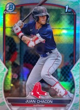 2023 Bowman Chrome Juan Chacon 1st LUNAR GLOW REFRACTOR Boston Red Sox #BCP-105