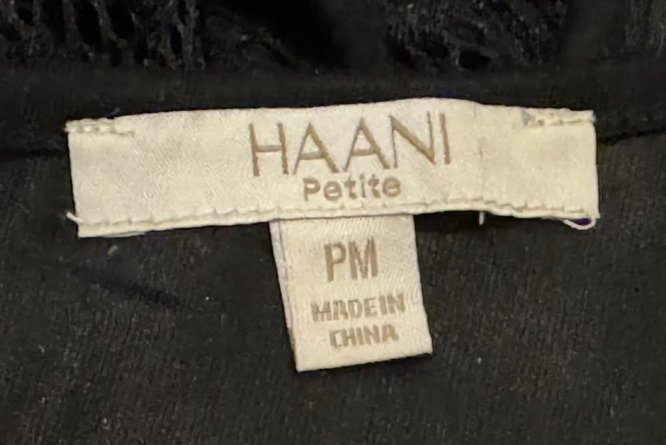 Vestido Haani Petite Boho Chic Retro Estilo Años 60 Negro Encaje Mangas Acampanadas Talla PM Foto 2 de 4