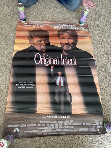 ORIGINAL INTENT Original Video Movie Poster Kristofferson Sheen ROLLED