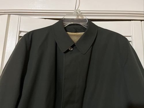 Vintage Rainfair Coats Dark Green Trench Coat Raincoat Size 38 Zip Out Liner - Picture 2 of 19