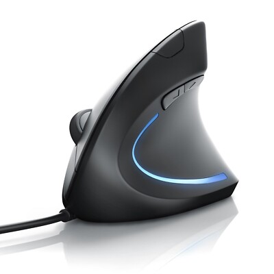 Ergonomische Vertikale Maus Kabelgebundene 1600 DPI Präzise Position 6 Tasten