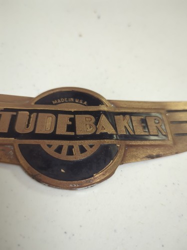 RARE Brass Era Studebaker Truck Emblem Grille? Teens 20's 30's Badge Ornament - Picture 8 of 24